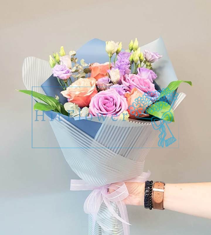 Букет цветов Романтичное настроение Букет цветов из: Розы и Альстромерии